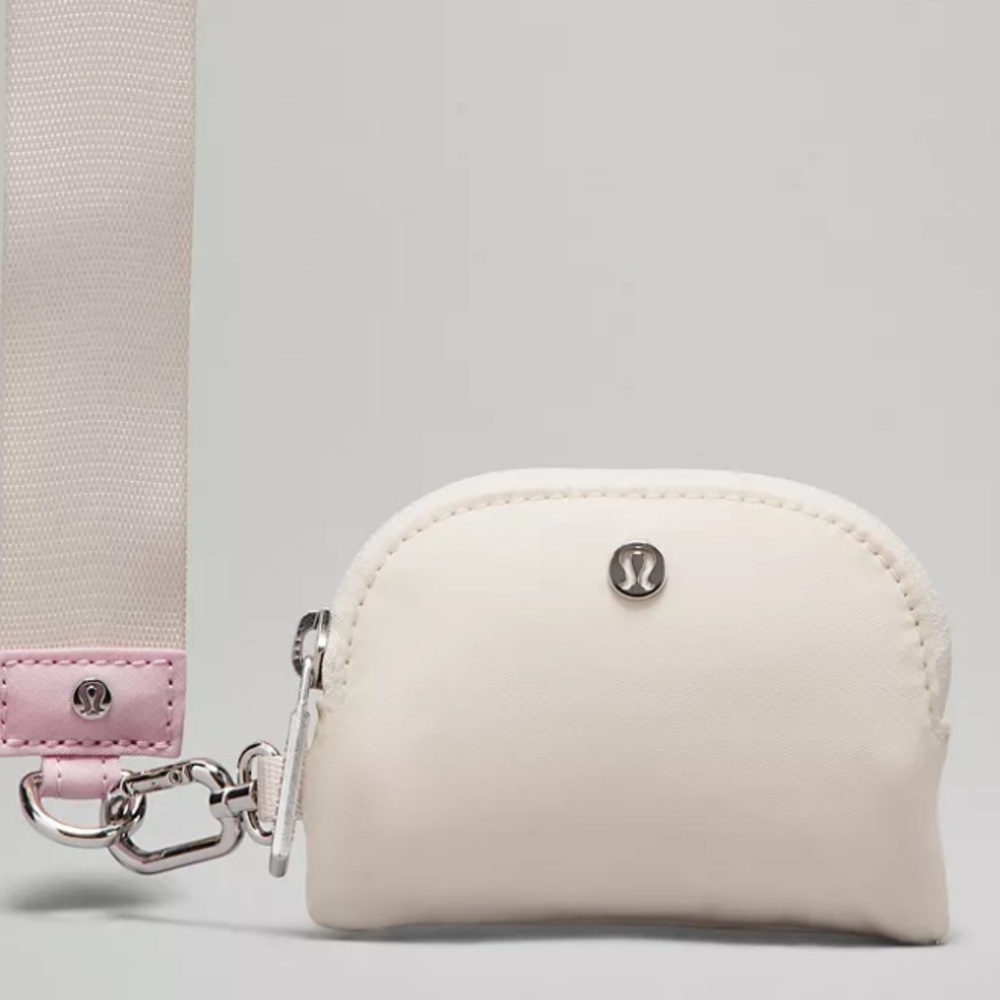 Lululemon Dual Pouch Wristlet White Opal / Pink Peony - Picture 8 of 13